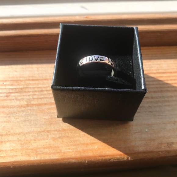 Love Inscribed Band Ring - Picture 4 of 8